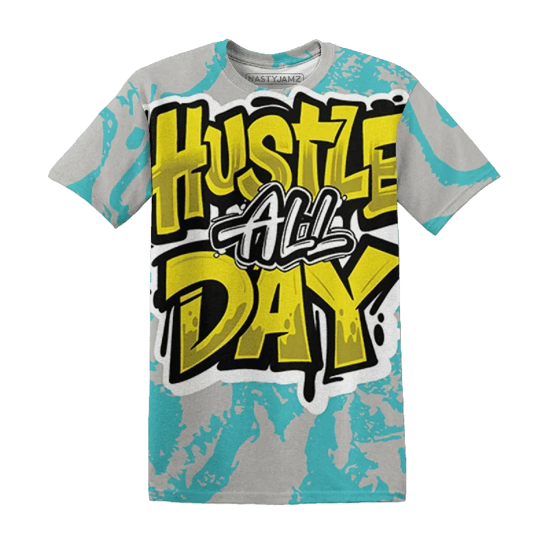 NastyJamz NBL Cyan Burst 9060 T-Shirt Match Hustle All Day All-Over Print