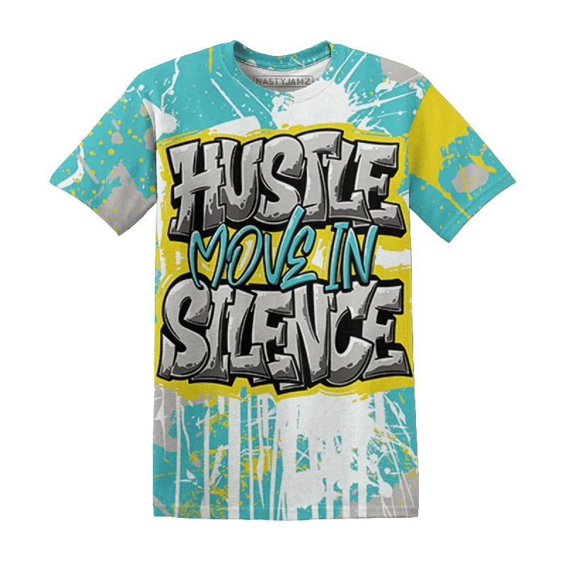 NastyJamz NBL Cyan Burst 9060 T-Shirt Match Hustle Move In Silence All-Over Print