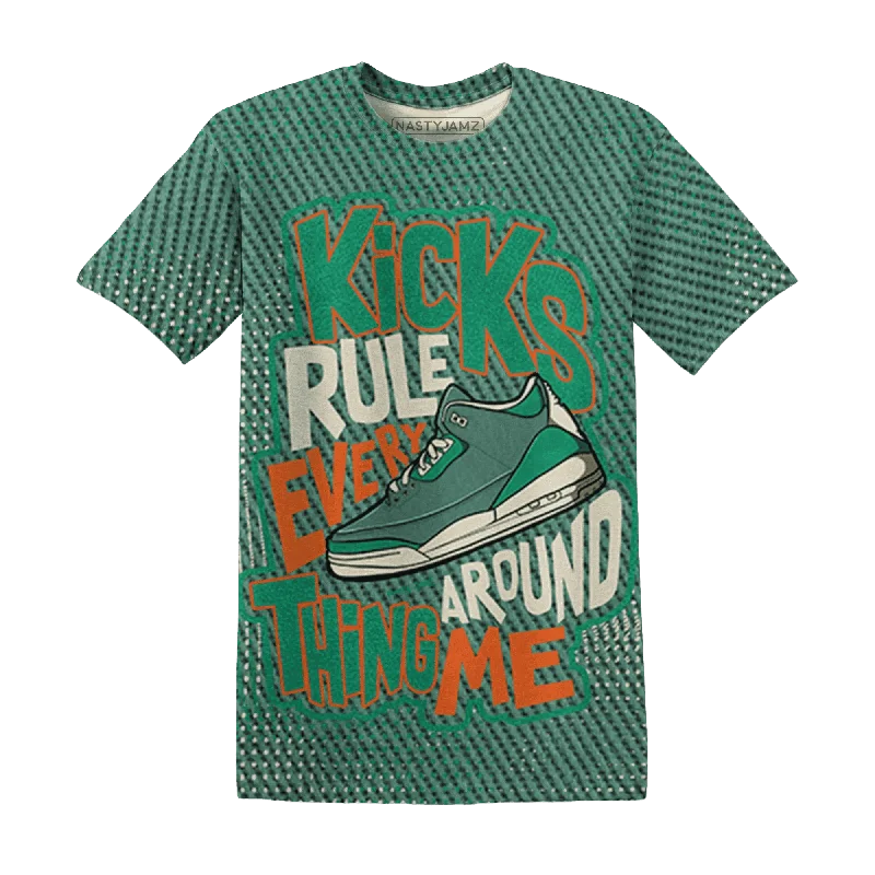 NastyJamz Nina CN Abney 3s T-Shirt Match Kicks Rule All-Over Print