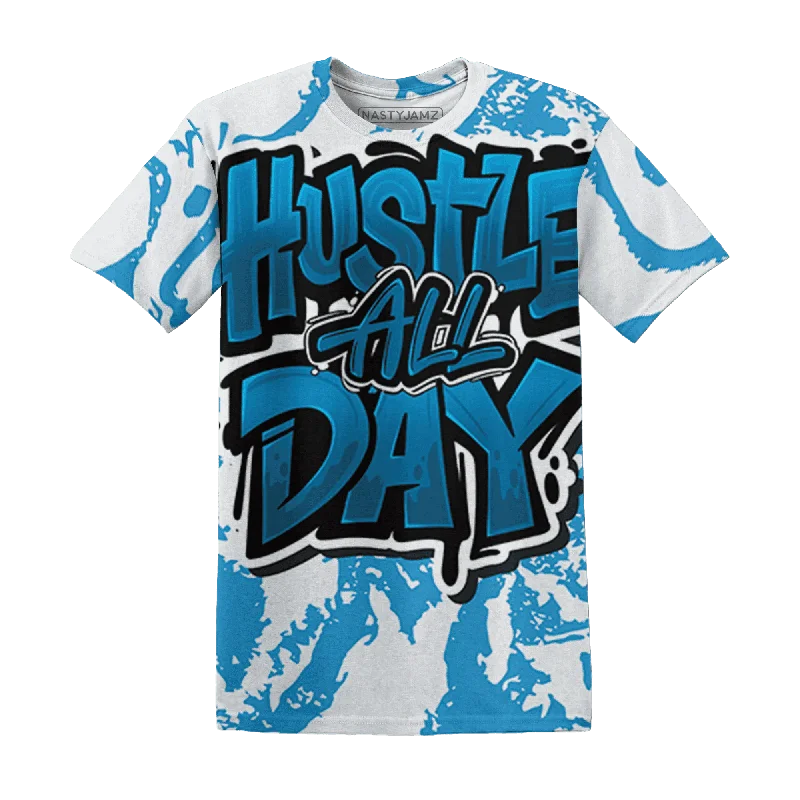 NastyJamz Powder Blue 9s T-Shirt Match Hustle All Day All-Over Print