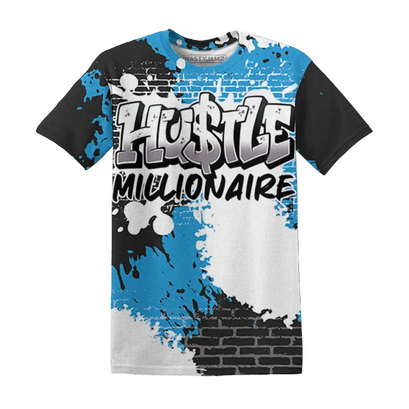 NastyJamz Powder Blue 9s T-Shirt Match Hustle Millionaire All-Over Print