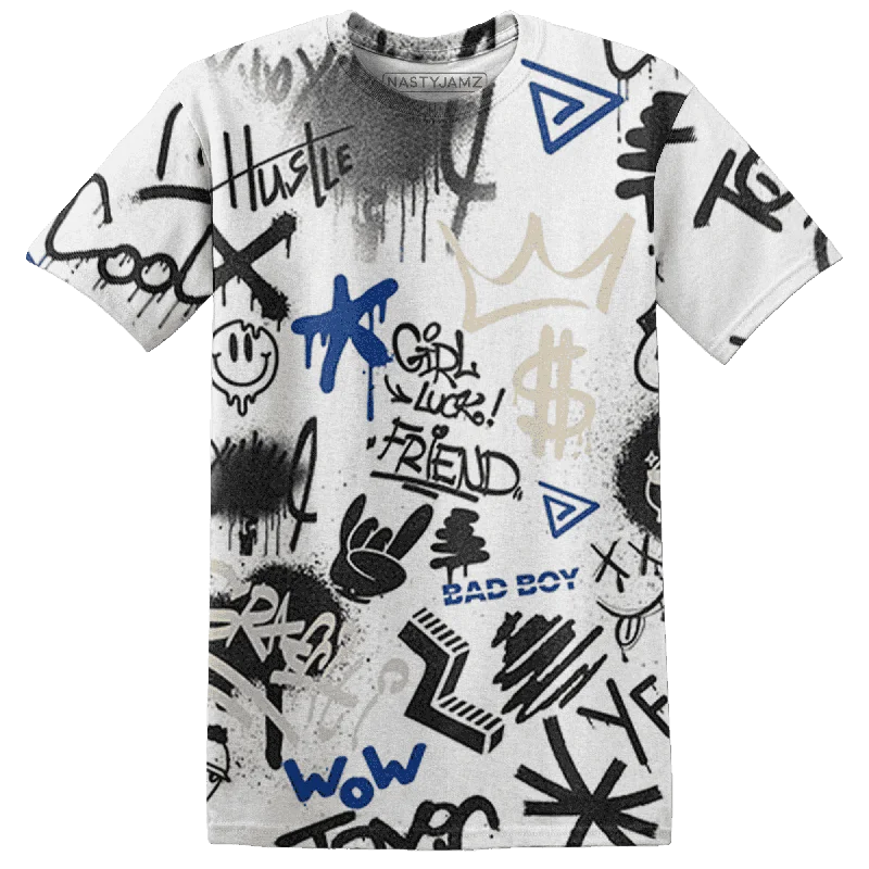 NastyJamz Quaiii 54 3s T-Shirt Match Graffiti King Doodle Style All-Over Print