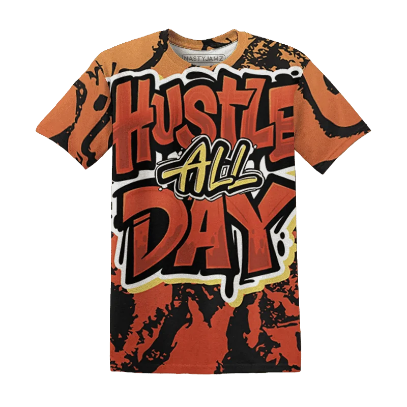 NastyJamz VaporMax Crimson Total Orange Plus T-Shirt Match Hustle All Day All-Over Print