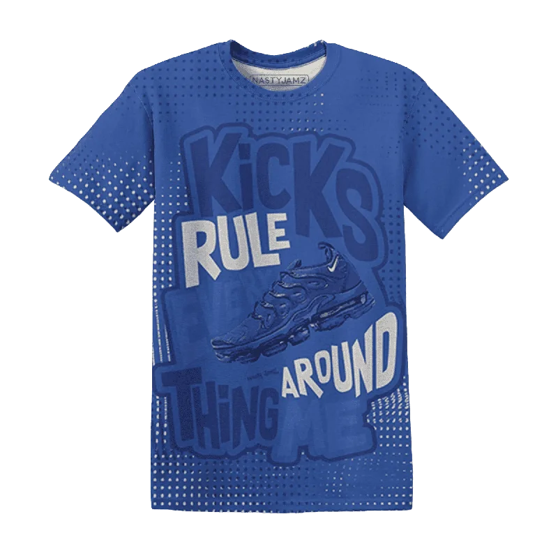 NastyJamz VaporMax Game Royal Blue T-Shirt Match Kicks Rule All-Over Print