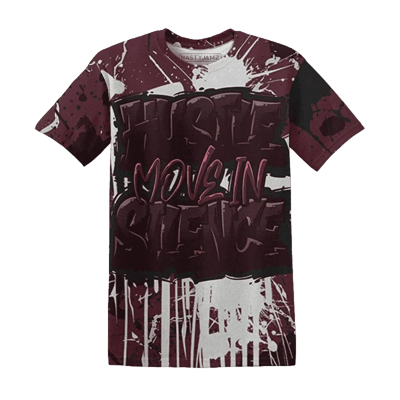 NastyJamz VaporMax Night Maron Burgundy T-Shirt Match Hustle Move In Silence All-Over Print