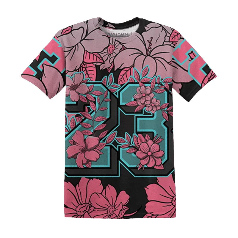 NastyJamz VaporMax Plus South Beach T-Shirt Match 23 Floral Flower All-Over Print