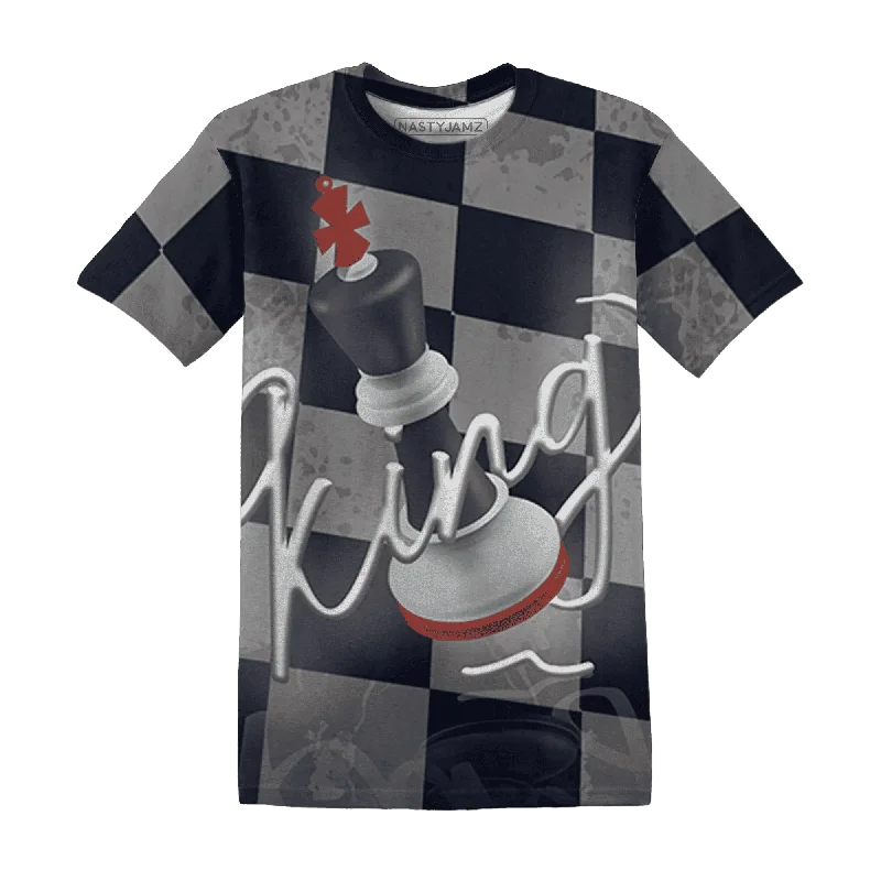 NastyJamz White Navy 6s T-Shirt Match Black King All-Over Print