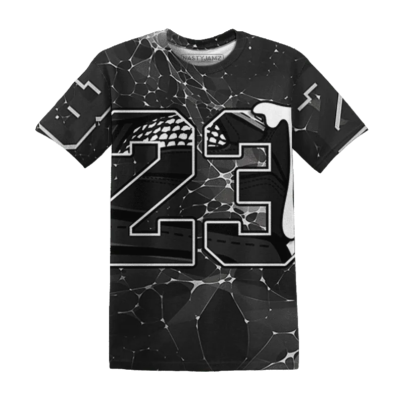 NastyJamz White Thunder 4s T-Shirt Match 23 Sneaker All-Over Print