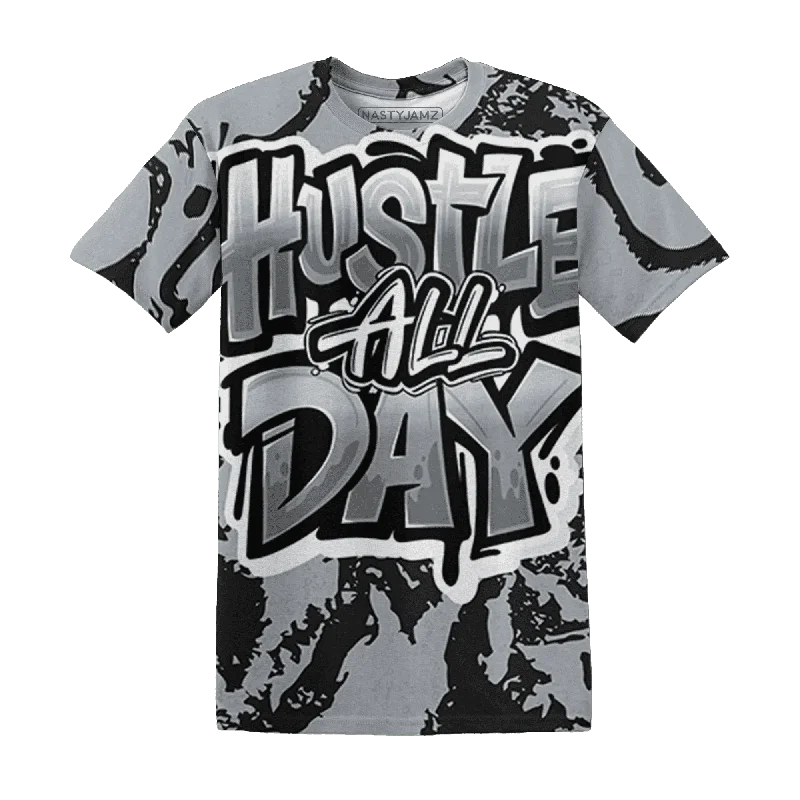 NastyJamz Wolf Grey 12s T-Shirt Match Hustle All Day All-Over Print