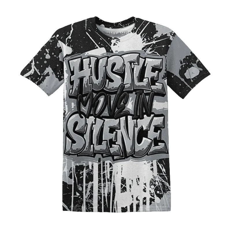 NastyJamz Wolf Grey 12s T-Shirt Match Hustle Move In Silence All-Over Print