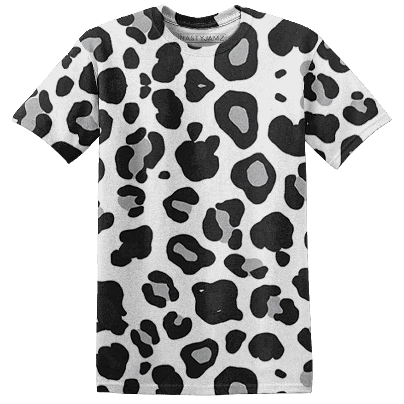 NastyJamz Wolf Grey 1s T-Shirt Match Leopard Pattern All-Over Print